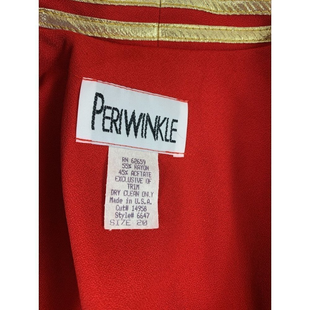 Periwinkle Women's Red & Gold Trim Top - Picture 3 of 5